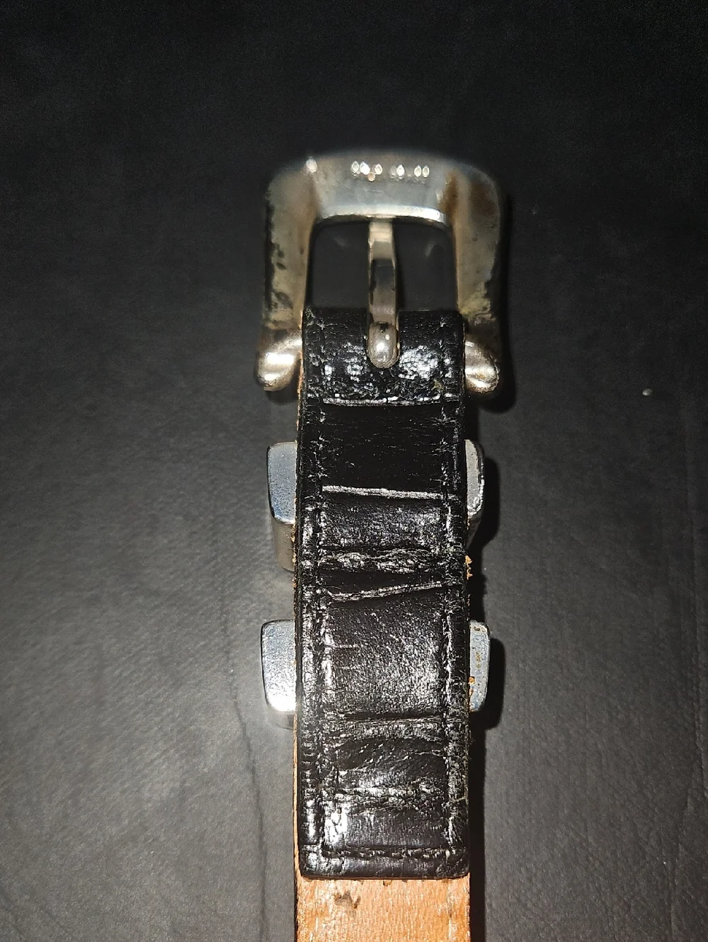 Martin Dingman Men's Alligator Grain-Italian Calf Leather Belt Size 36
